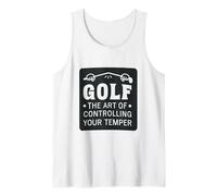 Funny Golf Trouble Motif as Golf Motif Emotional Golfer Tank Top