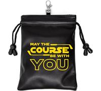 Funny Golf Valuables Pouch,Golf Pouch Bag with Drawstrings Tee Bag for Men Women - May The Course be with You