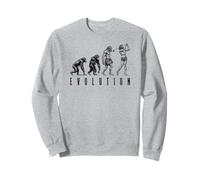 Funny Golfer Evolution Man Ape Caveman Golf Player Dad Sweatshirt