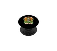Funny Golfer T Rex Dinosaur Retro Golf Cartoon PopSockets Adhesive PopGrip