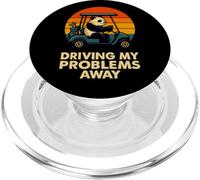 Funny Golfing Panda Graphic - Driving My Problems Away PopSockets PopGrip for MagSafe