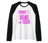 Funny Golfing Swing the Dang Club Pink Golf Mom Raglan Baseball Tee