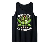 Funny Good Buds Stick Together Couples 420 Cannabis Love Tank Top