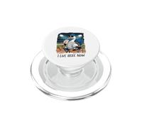 Funny Goose Baseball Stadium Spectator I Live Here Now PopSockets PopGrip for MagSafe