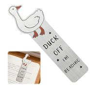 Funny Goose Bookmark - 5.12x1.3 Inch Cute Metal Bookmark for Book Lovers - Silly Reading Accessory for Adults, Teens & Students - Practical Gift for Office, Home & School