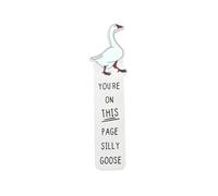 Funny Goose Bookmark | 5.12x1.57 Inch Cute Metal Reading Accessory for Book Lovers - Silly Gift for Adults Teens Office Supplies