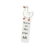 Funny Goose Bookmark, 5.12x1.57 Inch Funny Cute Goose Book Marks Women Practical Metal Reading Accessories Silly Gift Office Supplies for Book Lover Gift Adults Teens