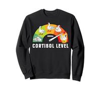 Funny Goose Cortisol Level Meme Low High Stress Sarcastic Sweatshirt