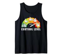 Funny Goose Cortisol Level Meme Low High Stress Sarcastic Tank Top
