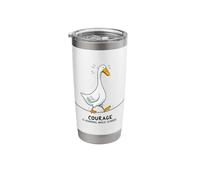 Funny Goose Courage Honking While Scared Tightrope Walker Stainless Steel Insulated Tumbler