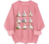 Funny Goose Crafter Sweatshirt Crafting Lover Gift Shirts Craft Mom Goose Crafter Hoodie Pink