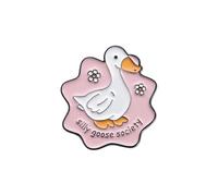Funny Goose Enamel Lapel Pin Cute Creative Cartoon Animal Silly Goose Brooch Bags Jackets Hats Accessories for Women Men, Small, Zinc, no gemstone