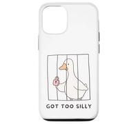 Funny Goose Got too Silly behind bars Goose Toddlers Kids Case for iPhone 12/12 Pro