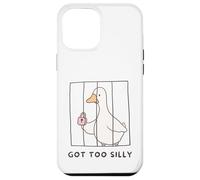 Funny Goose Got too Silly behind bars Goose Toddlers Kids Case for iPhone 12 Pro Max
