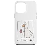 Funny Goose Got too Silly behind bars Goose Toddlers Kids Case for iPhone 13 Pro Max