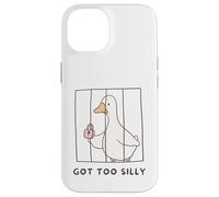 Funny Goose Got too Silly behind bars Goose Toddlers Kids Case for iPhone 14
