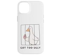 Funny Goose Got too Silly behind bars Goose Toddlers Kids Case for iPhone 14 Plus