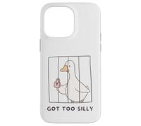 Funny Goose Got too Silly behind bars Goose Toddlers Kids Case for iPhone 14 Pro Max