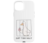Funny Goose Got too Silly behind bars Goose Toddlers Kids Case for iPhone 15 Plus