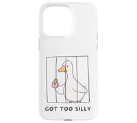 Funny Goose Got too Silly behind bars Goose Toddlers Kids Case for iPhone 15 Pro Max