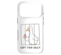Funny Goose Got too Silly behind bars Goose Toddlers Kids Case for iPhone 17 Pro