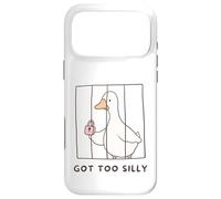 Funny Goose Got too Silly behind bars Goose Toddlers Kids Case for iPhone 17 Pro Max