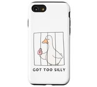 Funny Goose Got too Silly behind bars Goose Toddlers Kids Case for iPhone SE (2020) / 7/8