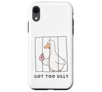 Funny Goose Got too Silly behind bars Goose Toddlers Kids Case for iPhone XR