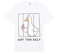 Funny Goose Got Too Silly Behind Bars Goose Toddlers Kids Comfort Colors Adult Heavyweight T-Shirt