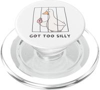 Funny Goose Got too Silly behind bars Goose Toddlers Kids PopSockets PopGrip for MagSafe