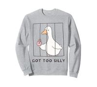 Funny Goose Got too Silly behind bars Goose Toddlers Kids Sweatshirt