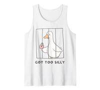 Funny Goose Got Too Silly Behind Bars Goose Toddlers Kids Tank Top