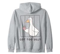 Funny Goose Got too Silly behind bars Goose Toddlers Kids Zip Hoodie