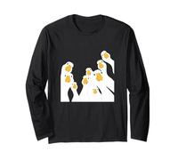 Funny Goose Group Peeking Out, Nosy Goose, A Gaggle of Geese Long Sleeve T-Shirt