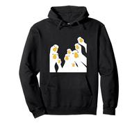 Funny Goose Group Peeking Out, Nosy Goose, A Gaggle of Geese Pullover Hoodie
