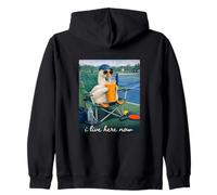 Funny Goose Pickleball I Live Here Now Zip Hoodie