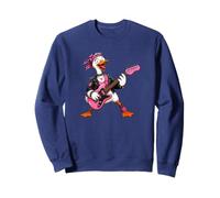 Funny Goose Playing Electric Guitar Girls Sweatshirt