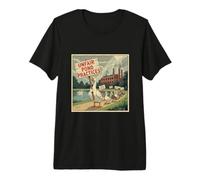 Funny Goose Protest Poster Unfair Pond Practices Satire Premium T-Shirt
