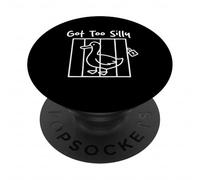Funny Goose Pun for Humor Fans and Animal Got Too Silly PopSockets Adhesive PopGrip