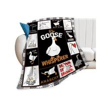 Funny Goose Soft Cozy Cute Plush Throw Blanket - Warm Lightweight Flannel Fleece Bedding - Goose Stuff Animal Decor - Gifts for Lovers, Girls, Kids, Adults, Women - 40"x50"