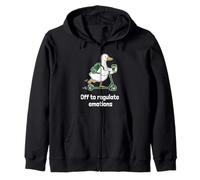 Funny Goose Therapy Gift Off To Regulate Emotions Zip Hoodie