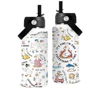 Funny Goose Tumbler 32oz - I'm Not a Silly Goose Water Bottle- Got Too Silly Duck Travel Coffee Cup for Women Men - Everything Is Fine Stainless Steel Tumbler for Sports, Gym, School, Office