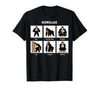 Funny Gorilla Activities Silverback Primate Ape Safari T-Shirt