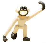 Funny Gorilla Night Light and Mobile Phone Holder with ABS PVC Construction, Compact 157x42x124 cm Size, Battery Powered, for ideal for Bedroom, Living Room or Office Decor(white)