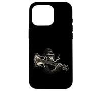 Funny Gorilla Smoking Playing Guitar, Rock'n Roll Music Case for iPhone 16 Pro