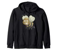 Funny Gothic Bee And Bugs Insect Entomologist Beekeeping Zip Hoodie