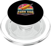 Funny Gourmet Foodie Retro Corn Dog Connoisseur PopSockets PopGrip for MagSafe