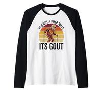 Funny Gout Retro Sunset Chronic Pain Humor Raglan Baseball Tee