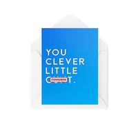 Funny Graduation Cards - You Clever Little C*nt - Funny Cards for Friends - Passed Test Card - Exam Card - Cards for Students- - CBH1738