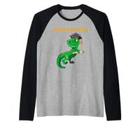 Funny Graduation Dinosaur Smarty Saurus Rex Diploma Dinosaur Raglan Baseball Tee
